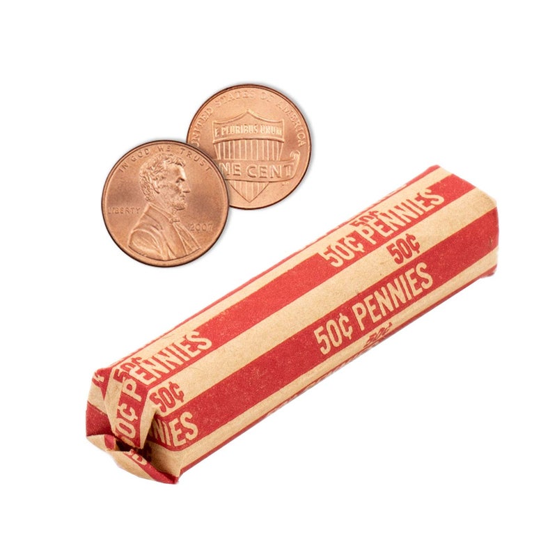 CAROUSELCHECKS Penny Coin Wrappers, 100 Flat Striped Coin Wrappers - Image 2